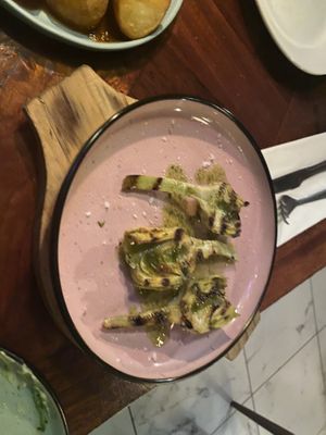 Artichokes in garlic butter  at The Black Pig with White Pearls in North London