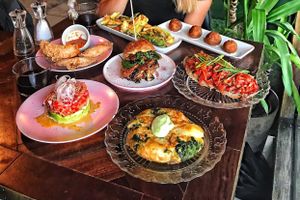 A few of our vegan spanish tapas  at The Black Pig with White Pearls in North London