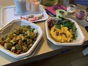 Süßkartoffel und mac n cheese at Venuss - Herrengasse in Vienna