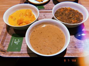 3 dishes = 12 euros at Venuss - Herrengasse in Vienna