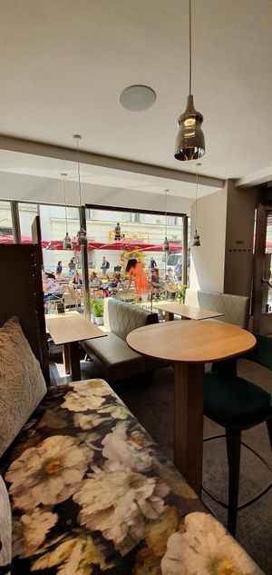 Seating by the window. You can also see the outdoor seating. at Venuss - Herrengasse in Vienna