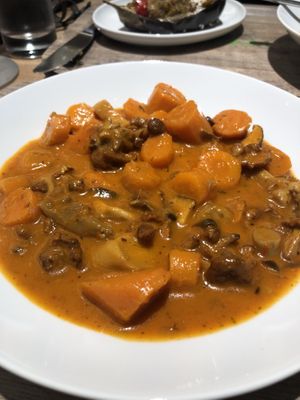Carrot and mushroom stew at Venuss - Herrengasse in Vienna