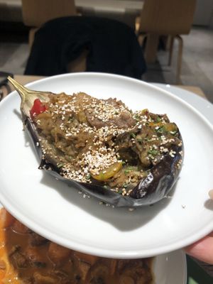 Eggplant hot dish at Venuss - Herrengasse in Vienna