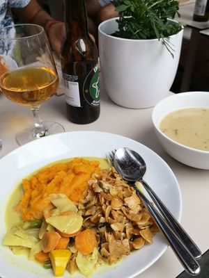 Pasta, sweet potato and ginger pure at Venuss - Herrengasse in Vienna