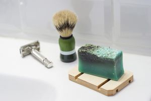 Vegan, natural soap racks made of furniture industry leftovers by FÉSZEK RÉSZEK at Prezent in Budapest