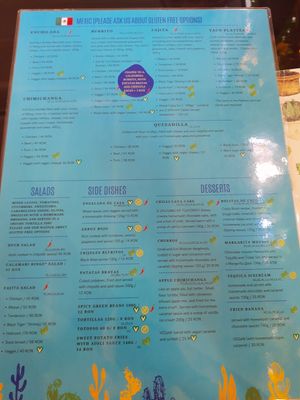 Menu1 at Blue Margarita in Bucharest