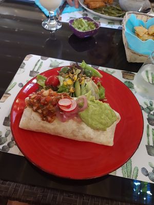 Black bean burrito at Blue Margarita in Bucharest