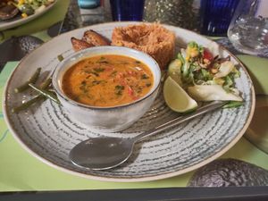 Vegan Bahia Moqueca at Blue Margarita in Bucharest