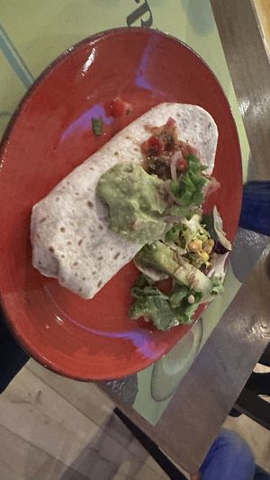 Vegan burrito with black beans  at Blue Margarita in Bucharest