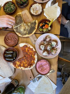 Mezze platters  at Faour in Aarhus