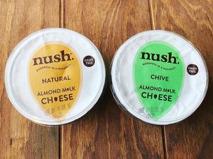 The new Nush almond cheese spreads! at Good and Green in East Grinstead