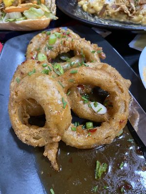 Best ever onion ring! Drool x 100 at Guac 'n' Roll in Liverpool