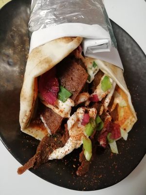 Shawarma wrap at Guac 'n' Roll in Liverpool