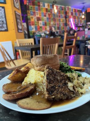 💚Sunday lunch including yorkie pud! Pay by meter parking outside. Highly recommend 💚  at Guac 'n' Roll in Liverpool