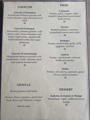Vegan Menu (Dec 20) at Vitalia's in Cairns