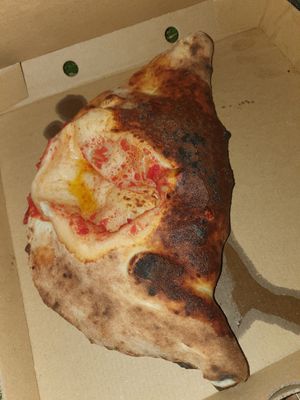 Cazlone Siciliano vegan (would not recommend). at Vitalia's in Cairns