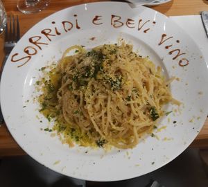 Vegan spagetti at Vitalia's in Cairns
