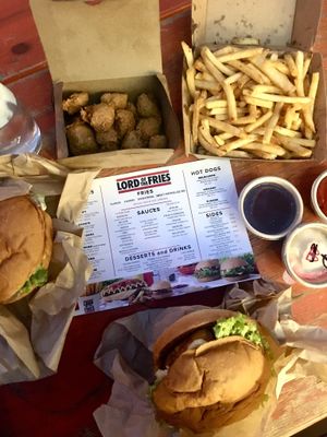 Chicken Burger, Phish Burger, Nuggets and Chips ;) at Lord of the Fries in Queenstown