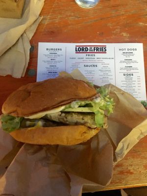 Chick’n Burger at Lord of the Fries in Queenstown