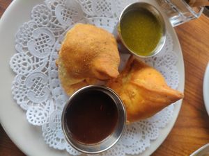 Vegetables samosas at Aroma Cuisine of India in Castro Valley