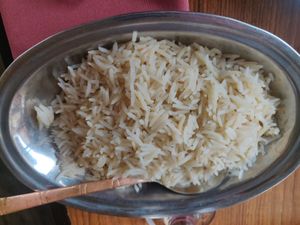 Basmati rice at Aroma Cuisine of India in Castro Valley