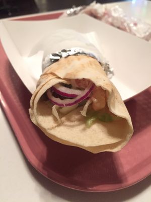 Vegan falafel wrap with tahini  at Pita Barn in Victorville