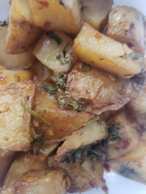 Spicy potatoes at Pita Barn in Victorville