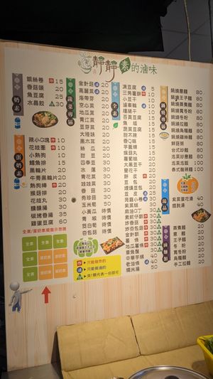 Menu at Su Lu Wei in Kaohsiung