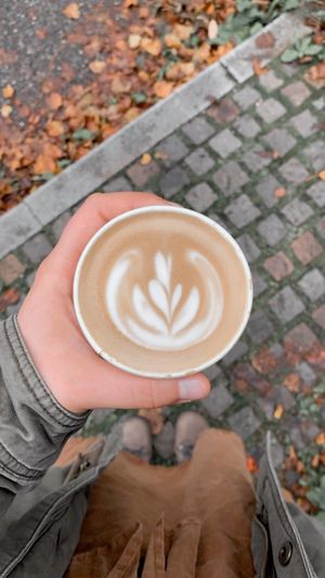 Hazelnut latte  at Jaunty Goat - Bridge St in Chester