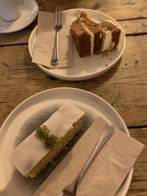 Lime & polenta cake & carrot cake   at Jaunty Goat - Bridge St in Chester