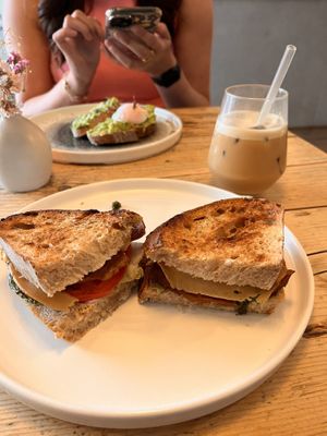 chicken and bacon sandwich  at Jaunty Goat - Bridge St in Chester