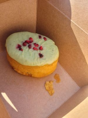 Pistachio & Raspberry Cake. at Jaunty Goat - Bridge St in Chester