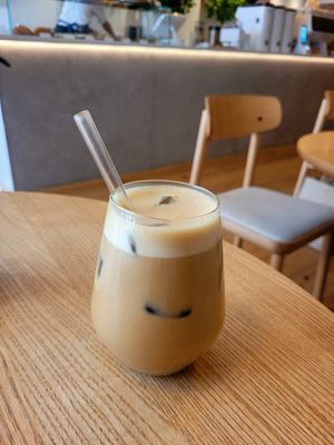 Iced Latte (Oat Milk). at Jaunty Goat - Bridge St in Chester
