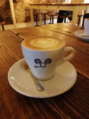 Flat white with Minor Figures Oat Milk at Jaunty Goat - Bridge St in Chester