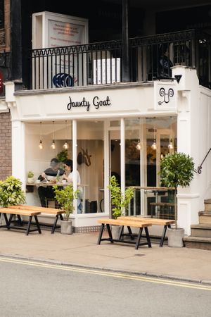 Outdoor seating at Bridge Street at Jaunty Goat - Bridge St in Chester