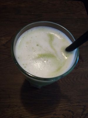 iced matcha latte at Relax na Wilczej in Warsaw