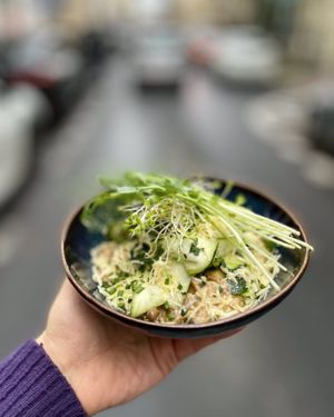 SAVOURY TOFU DUMPLINGS 36,-

 tofu dumplings/porcini mushrooms/zucchini/sage/
cashew nuts ‘parmesan 
 at Relax na Wilczej in Warsaw