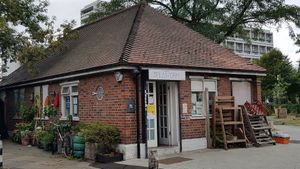 Outside at The Platform Cafe in South West London