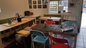 Tables at The Platform Cafe in South West London