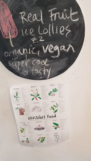 Signs at The Platform Cafe in South West London