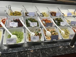 Big variety of turkish starters / salads at Gulet Feinkost in Munich