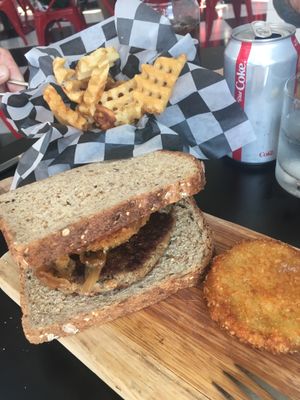 Impossible Burger Close Up !!!  at Exit Zero Filling Station in Cape May