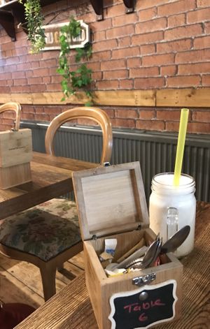Frothy vanilla milkshake   at Wellbeing Lounge in Keighley