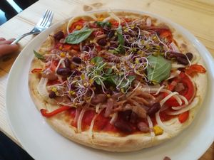 Pizza fuego at Noah's Restaurant in Mainz