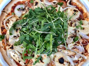 shroom pizza at Noah's Restaurant in Mainz