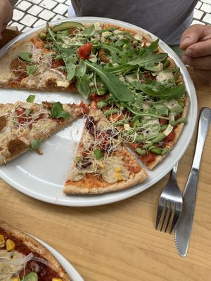 Beyond meat sausage and mimikri  at Noah's Restaurant in Mainz