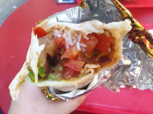 Vegan chilli and stuffing at Fresh Burritos in Reims