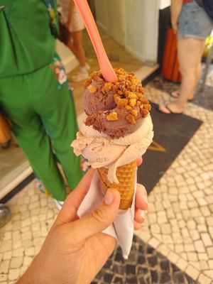 Chocolate and hazelnut at Gelateria Crema di Gelato in Lagos