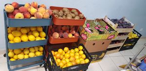 Fresh fruits sorbé at Gelateria Crema di Gelato in Lagos