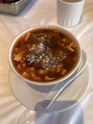 Hot and sour soup   at Lotus Pond Vegetarian Restaurant in Scarborough
